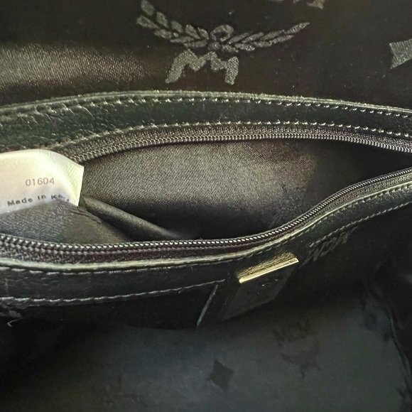 MCM Studded Silver Mini Boston Handbag with Zipper Closure - Picture 12 of 12